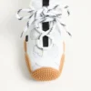 Sneakers Amphibia en cuir de veau caoutchouté et cuir refendu