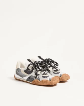 Sneakers Amphibia en cuir de veau caoutchouté et nappa laminé Sneakers Amphibia en cuir de veau caoutchouté et nappa laminé