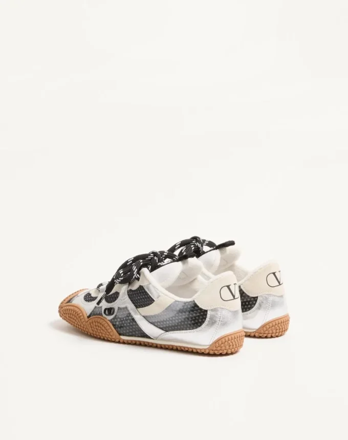 Sneakers Amphibia en cuir de veau caoutchouté et nappa laminé Sneakers Amphibia en cuir de veau caoutchouté et nappa laminé