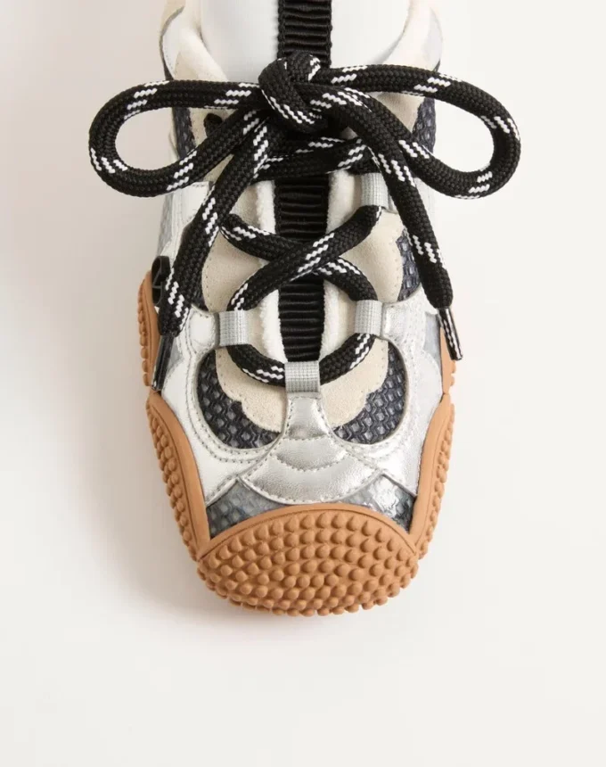 Sneakers Amphibia en cuir de veau caoutchouté et nappa laminé Sneakers Amphibia en cuir de veau caoutchouté et nappa laminé