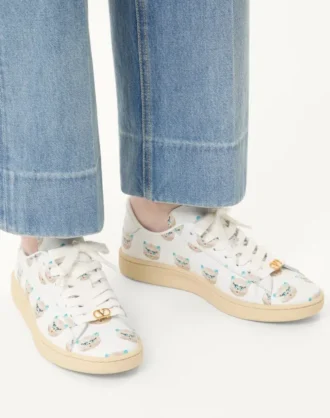 Sneakers Royco en cuir de veau nappa avec motif Le Chat De La Maison Sneakers Royco en cuir de veau nappa avec motif Le Chat De La Maison