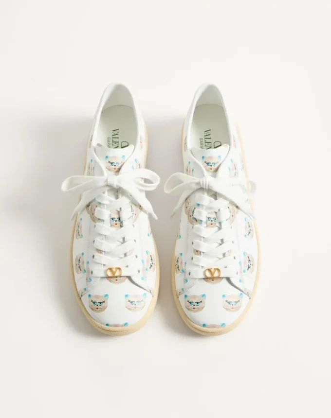 Sneakers Royco en cuir de veau nappa avec motif Le Chat De La Maison Sneakers Royco en cuir de veau nappa avec motif Le Chat De La Maison