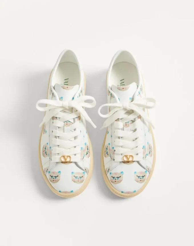 Sneakers Royco en cuir de veau nappa avec motif Le Chat De La Maison Sneakers Royco en cuir de veau nappa avec motif Le Chat De La Maison