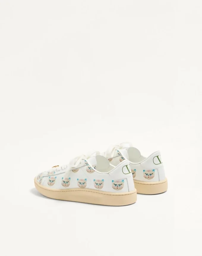 Sneakers Royco en cuir de veau nappa avec motif Le Chat De La Maison Sneakers Royco en cuir de veau nappa avec motif Le Chat De La Maison