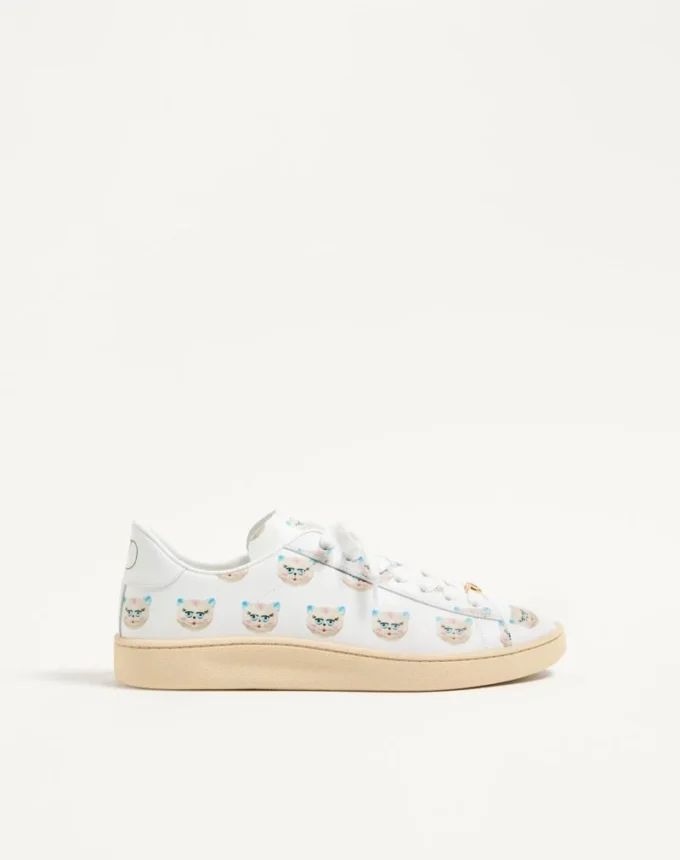Sneakers Royco en cuir de veau nappa avec motif Le Chat De La Maison Sneakers Royco en cuir de veau nappa avec motif Le Chat De La Maison