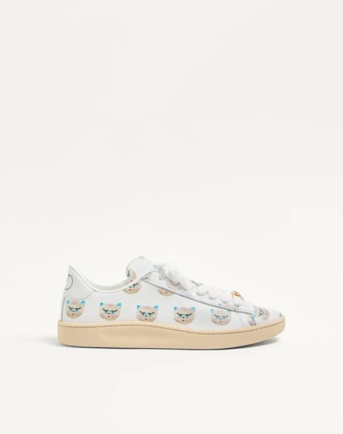 Sneakers Royco en cuir de veau nappa avec motif Le Chat De La Maison Sneakers Royco en cuir de veau nappa avec motif Le Chat De La Maison