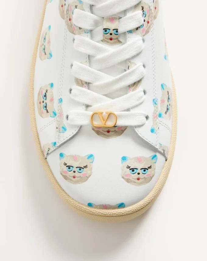 Sneakers Royco en cuir de veau nappa avec motif Le Chat De La Maison Sneakers Royco en cuir de veau nappa avec motif Le Chat De La Maison