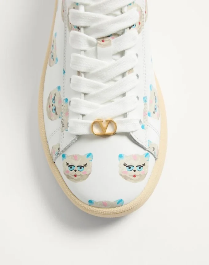 Sneakers Royco en cuir de veau nappa avec motif Le Chat De La Maison Sneakers Royco en cuir de veau nappa avec motif Le Chat De La Maison