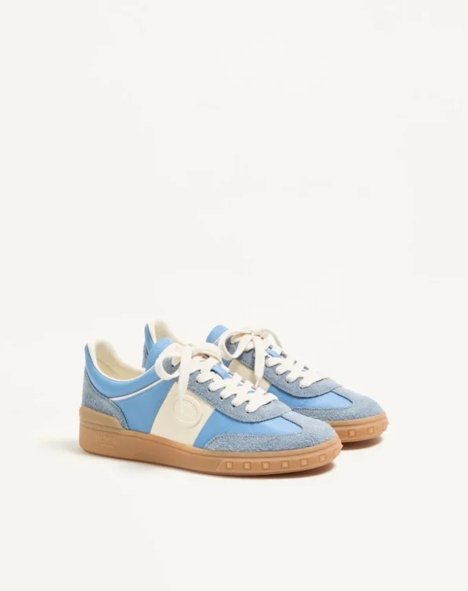 Sneakers Upvillage en cuir croûte avec bande en cuir nappa de veau Sneakers Upvillage en cuir croûte avec bande en cuir nappa de veau