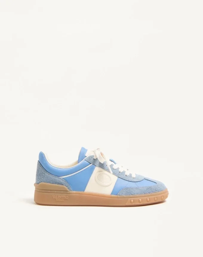 Sneakers Upvillage en cuir croûte avec bande en cuir nappa de veau Sneakers Upvillage en cuir croûte avec bande en cuir nappa de veau