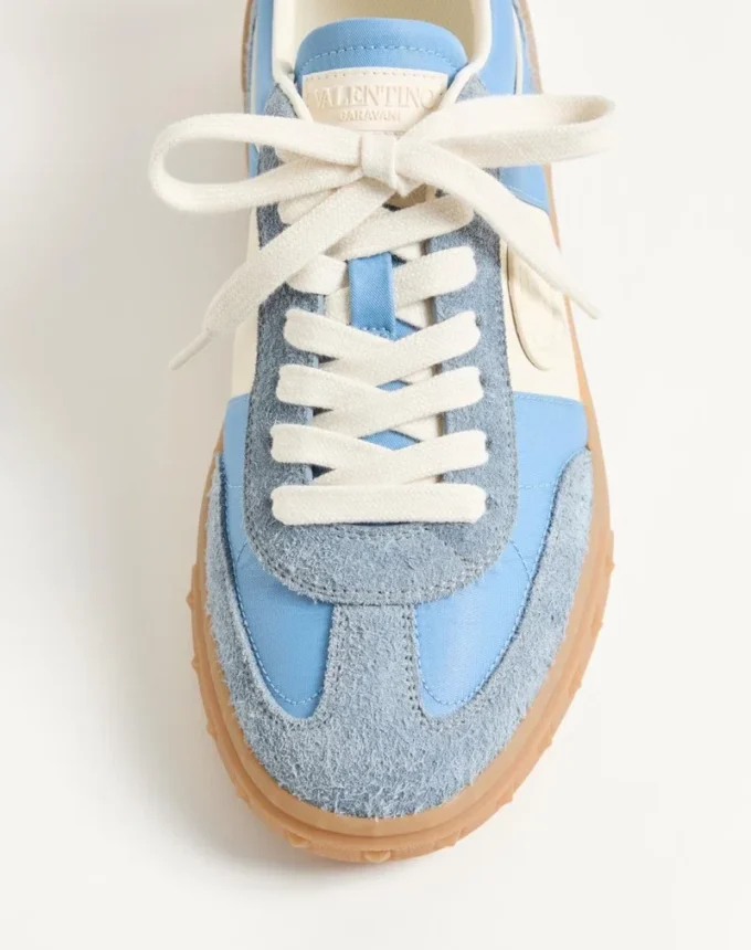 Sneakers Upvillage en cuir croûte avec bande en cuir nappa de veau Sneakers Upvillage en cuir croûte avec bande en cuir nappa de veau