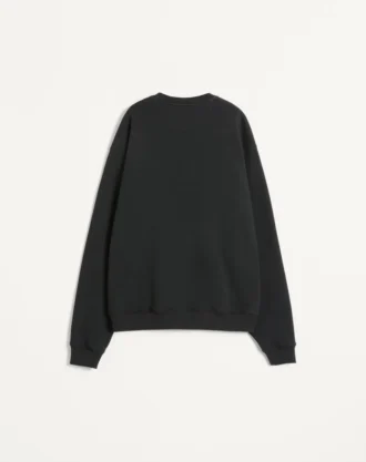 Sweat-shirt à col rond en coton avec patch Chez Valentino