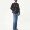 Sweat-shirt à col rond en coton Valentino avec imprimé Made In Valentino Sweat-shirt à col rond en coton Valentino avec imprimé Made In Valentino
