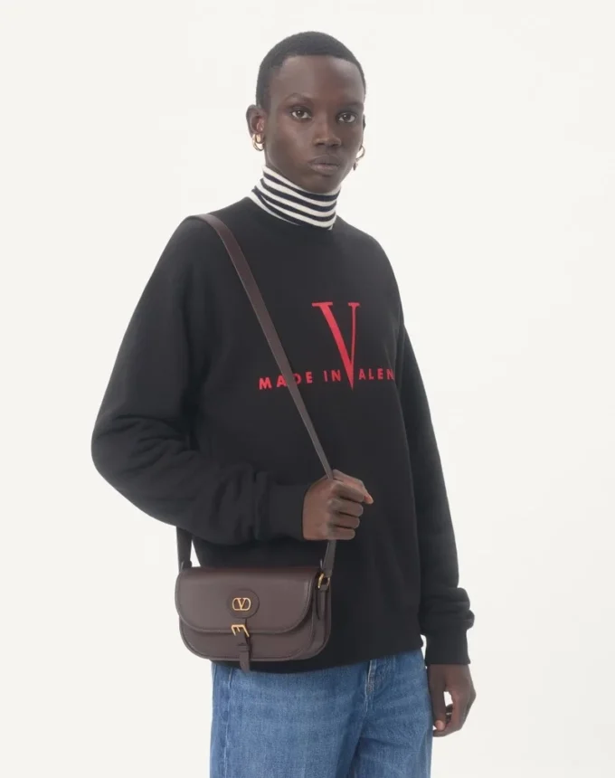 Sweat-shirt à col rond en coton Valentino avec imprimé Made In Valentino Sweat-shirt à col rond en coton Valentino avec imprimé Made In Valentino