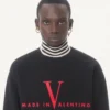 Sweat-shirt à col rond en coton Valentino avec imprimé Made In Valentino Sweat-shirt à col rond en coton Valentino avec imprimé Made In Valentino