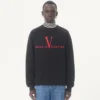 Sweat-shirt à col rond en coton Valentino avec imprimé Made In Valentino Sweat-shirt à col rond en coton Valentino avec imprimé Made In Valentino