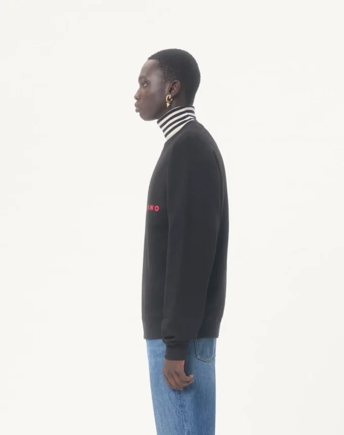 Sweat-shirt à col rond en coton Valentino avec imprimé Made In Valentino Sweat-shirt à col rond en coton Valentino avec imprimé Made In Valentino