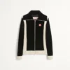 Sweat-shirt à col roulé en chenille avec fermeture éclair et patch Chez Valentino Sweat-shirt à col roulé en chenille avec fermeture éclair et patch Chez Valentino