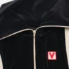Sweat-shirt à col roulé en chenille avec fermeture éclair et patch Chez Valentino Sweat-shirt à col roulé en chenille avec fermeture éclair et patch Chez Valentino
