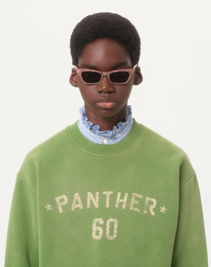 Sweat-shirt en coton avec imprimé et broderie Chez Valentino Sweat-shirt en coton avec imprimé et broderie Chez Valentino