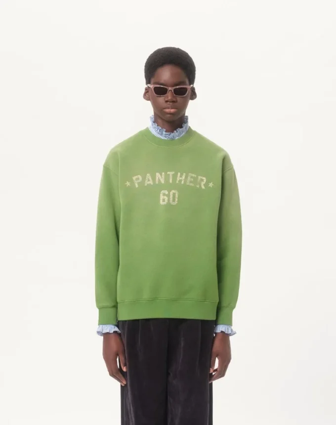 Sweat-shirt en coton avec imprimé et broderie Chez Valentino Sweat-shirt en coton avec imprimé et broderie Chez Valentino