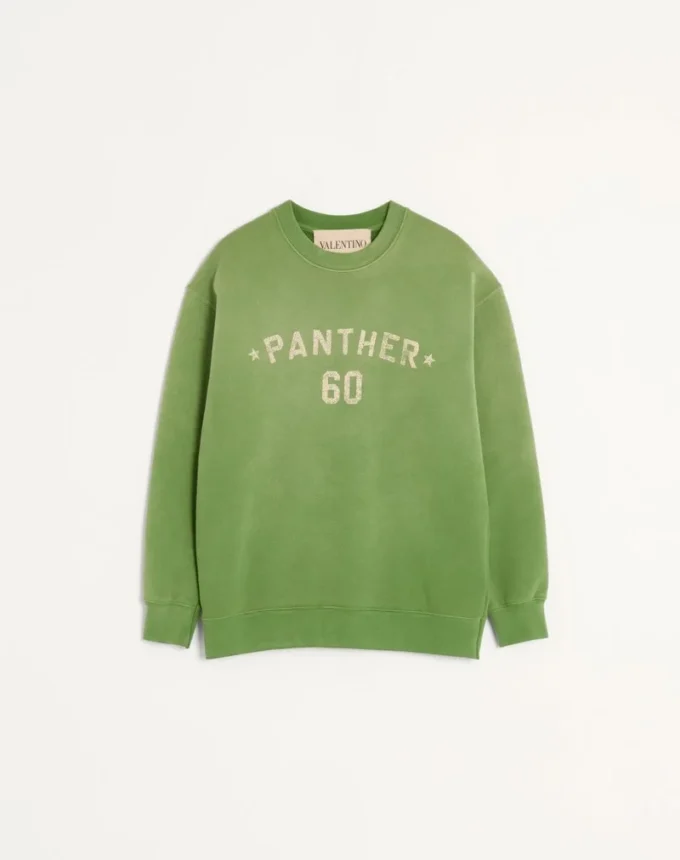 Sweat-shirt en coton avec imprimé et broderie Chez Valentino Sweat-shirt en coton avec imprimé et broderie Chez Valentino