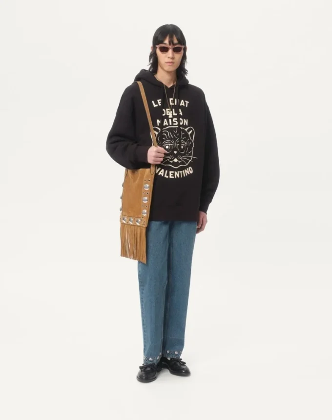 Sweat-shirt en coton avec patch Le Chat De La Maison Sweat-shirt en coton avec patch Le Chat De La Maison