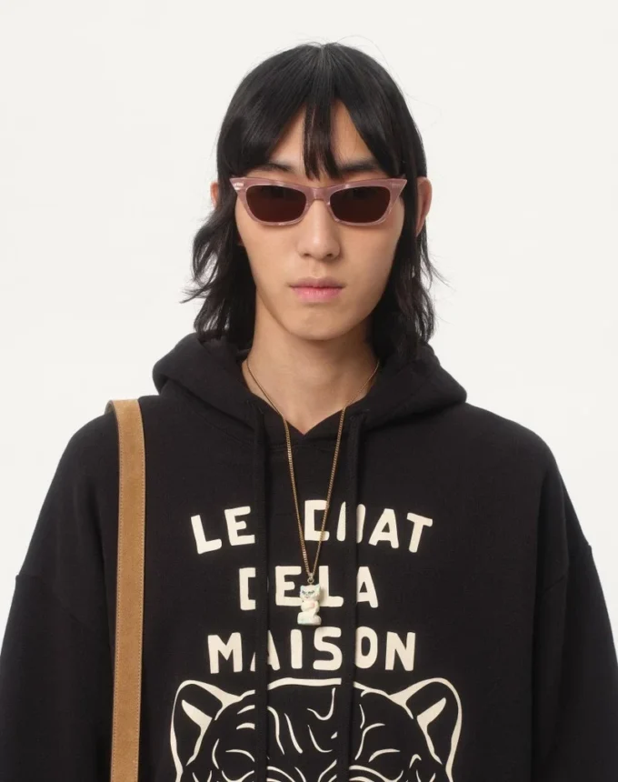 Sweat-shirt en coton avec patch Le Chat De La Maison Sweat-shirt en coton avec patch Le Chat De La Maison