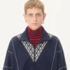 Sweat-shirt Valentino en acétate avec fermeture éclair et imprimé « Toute la V » incrusté Sweat-shirt Valentino en acétate avec fermeture éclair et imprimé « Toute la V » incrusté