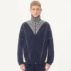 Sweat-shirt Valentino en acétate avec fermeture éclair et imprimé « Toute la V » incrusté Sweat-shirt Valentino en acétate avec fermeture éclair et imprimé « Toute la V » incrusté
