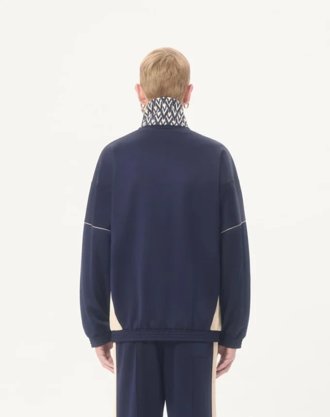 Sweat-shirt Valentino en acétate avec fermeture éclair et imprimé « Toute la V » incrusté Sweat-shirt Valentino en acétate avec fermeture éclair et imprimé « Toute la V » incrusté
