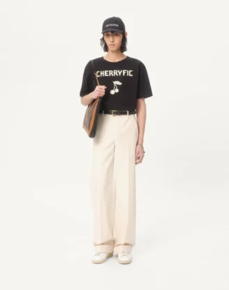 T-shirt en coton avec imprimé Cherryfic