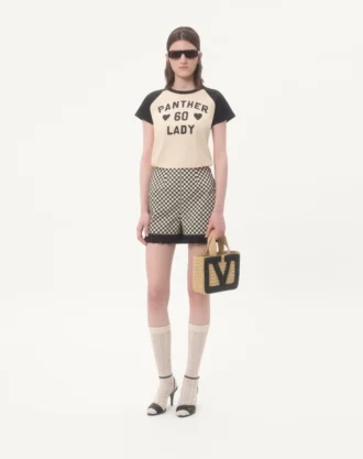 T-shirt en coton avec imprimé Chez Valentino