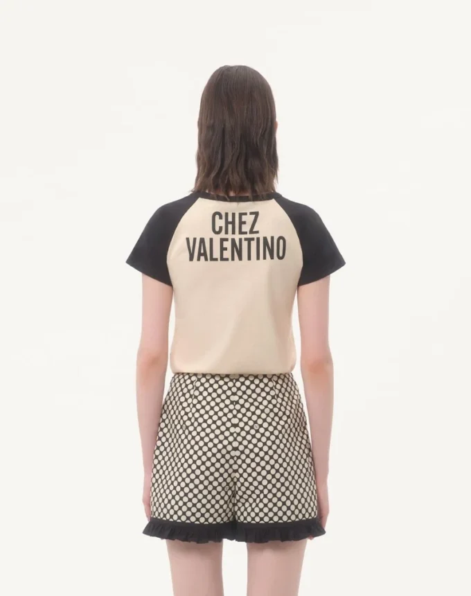 T-shirt en coton avec imprimé Chez Valentino T-shirt en coton avec imprimé Chez Valentino