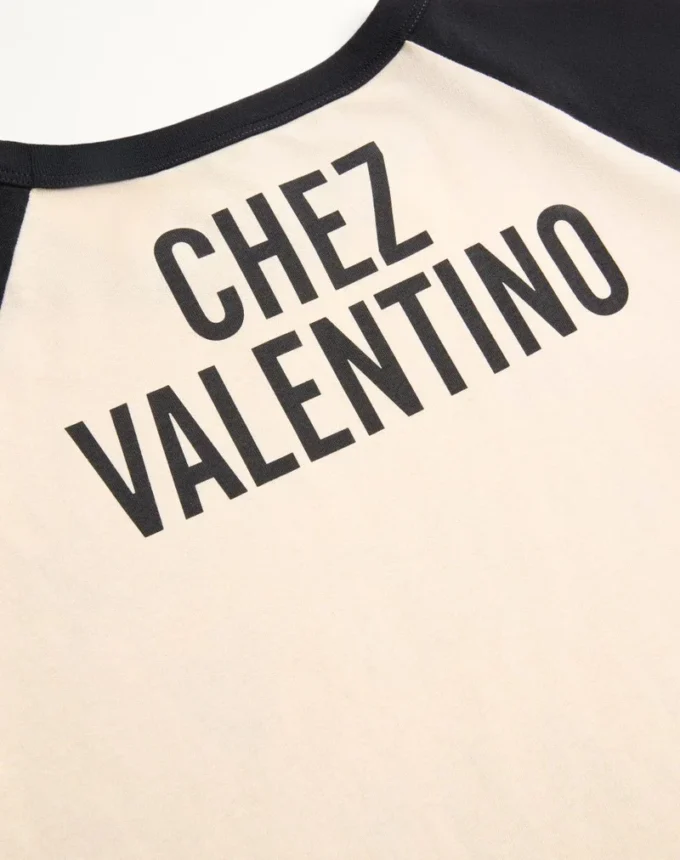 T-shirt en coton avec imprimé Chez Valentino T-shirt en coton avec imprimé Chez Valentino