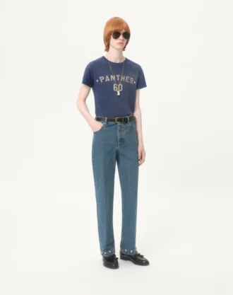 T-shirt en coton avec imprimé et patch Chez Valentino