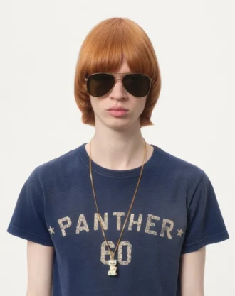 T-shirt en coton avec imprimé et patch Chez Valentino