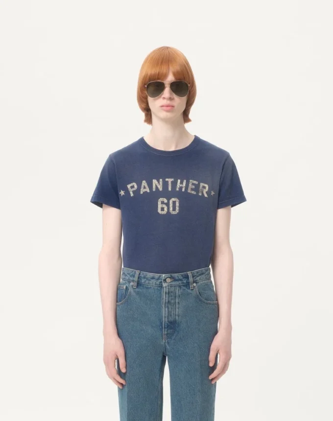 T-shirt en coton avec imprimé et patch Chez Valentino T-shirt en coton avec imprimé et patch Chez Valentino