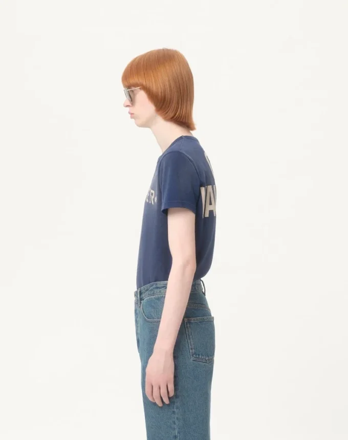 T-shirt en coton avec imprimé et patch Chez Valentino T-shirt en coton avec imprimé et patch Chez Valentino
