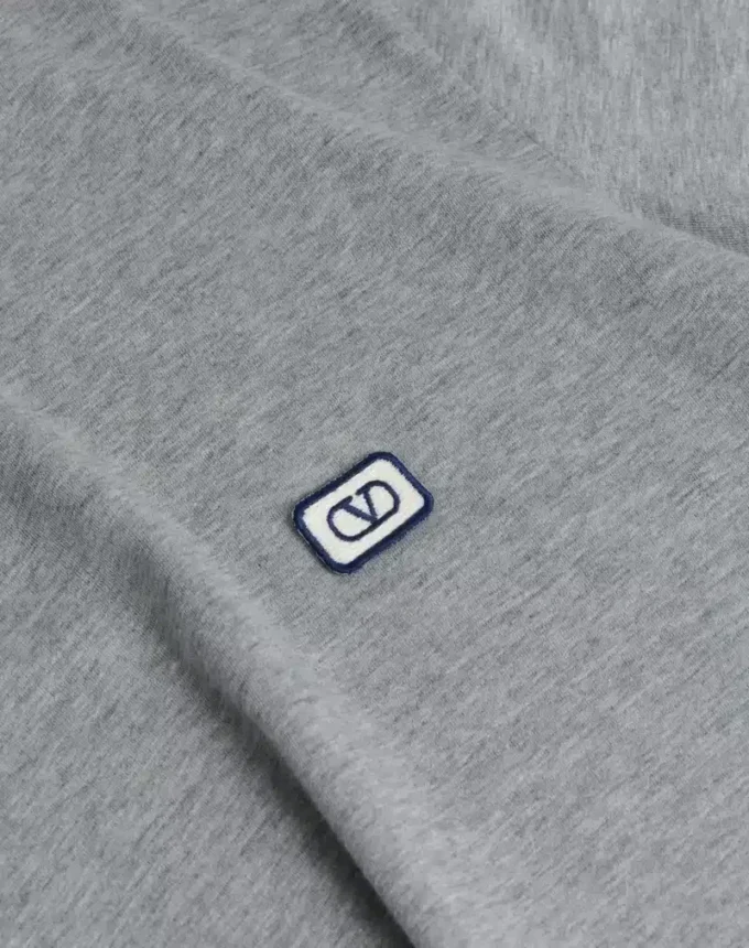 T-shirt en coton avec patch VLogo T-shirt en coton avec patch VLogo