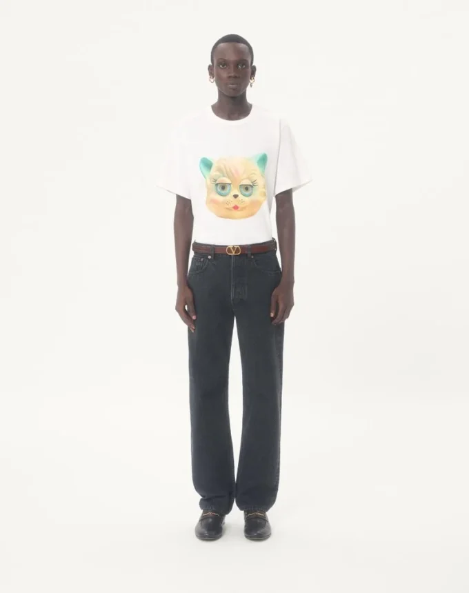 T-shirt en coton Valentino avec imprimé Le Chat De La Maison T-shirt en coton Valentino avec imprimé Le Chat De La Maison