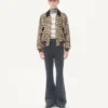 Blouson bomber Valentino en drapé de laine avec VGold sur les poches latérales