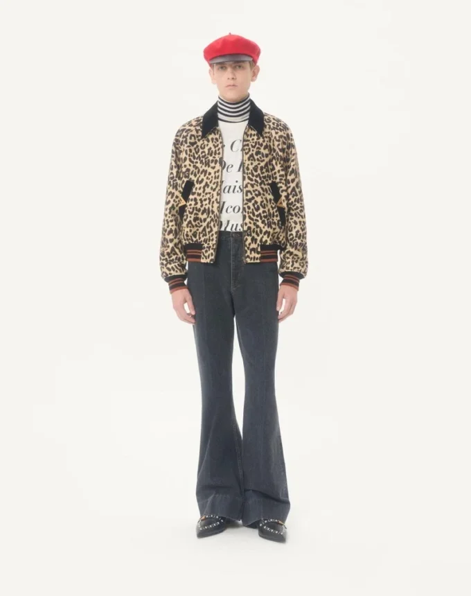 Blouson bomber Valentino en drapé de laine avec VGold sur les poches latérales