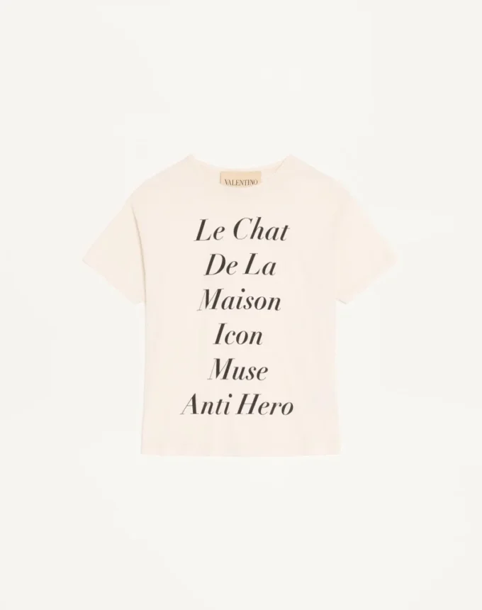 T-shirt en coton Valentino avec imprimé Le Chat De La Maison Icon Muse Anti Hero