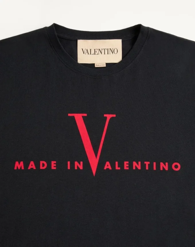 T-shirt en coton Valentino avec imprimé Made In Valentino T-shirt en coton Valentino avec imprimé Made In Valentino