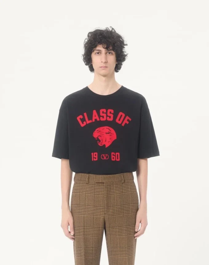 T-shirt en coton Valentino avec imprimé panthère T-shirt en coton Valentino avec imprimé panthère