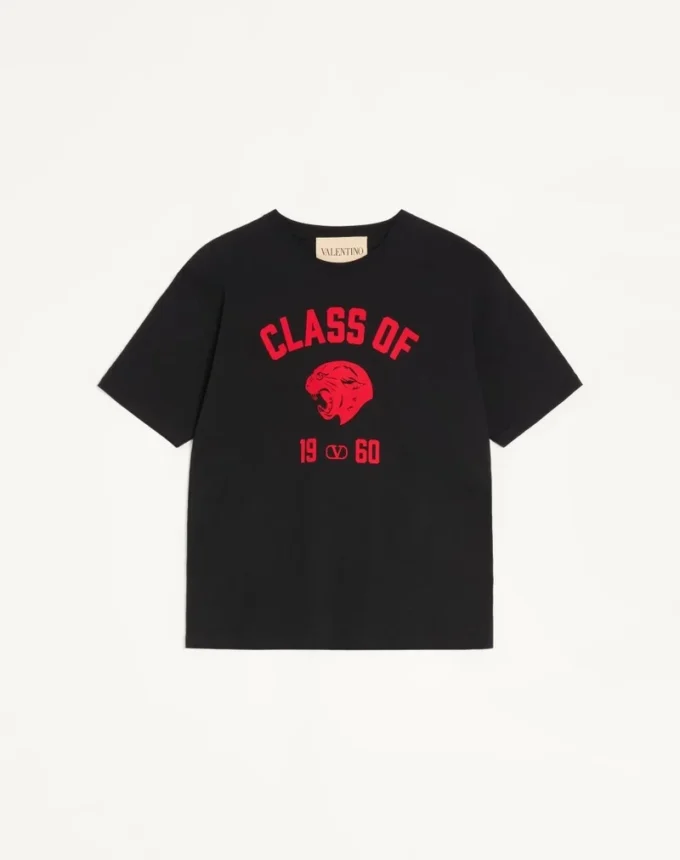 T-shirt en coton Valentino avec imprimé panthère T-shirt en coton Valentino avec imprimé panthère