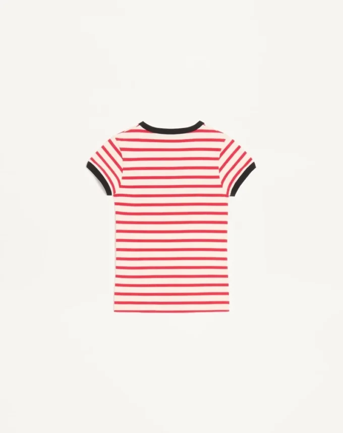 T-shirt en jersey de coton rayé T-shirt en jersey de coton rayé