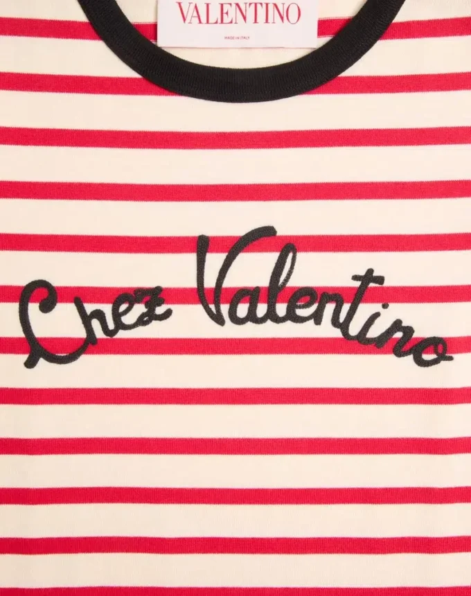 T-shirt en jersey de coton rayé T-shirt en jersey de coton rayé