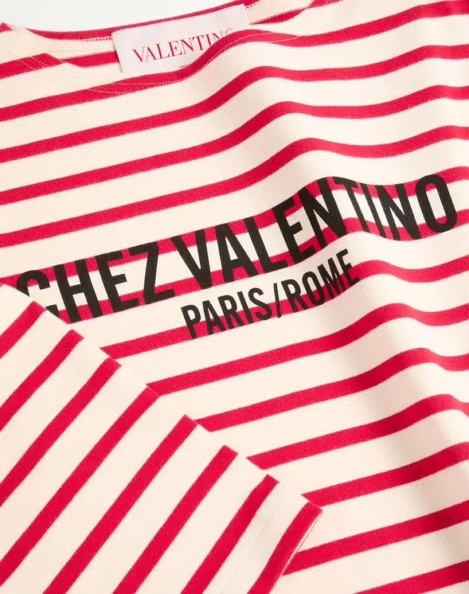 T-shirt en jersey de coton rayé T-shirt en jersey de coton rayé